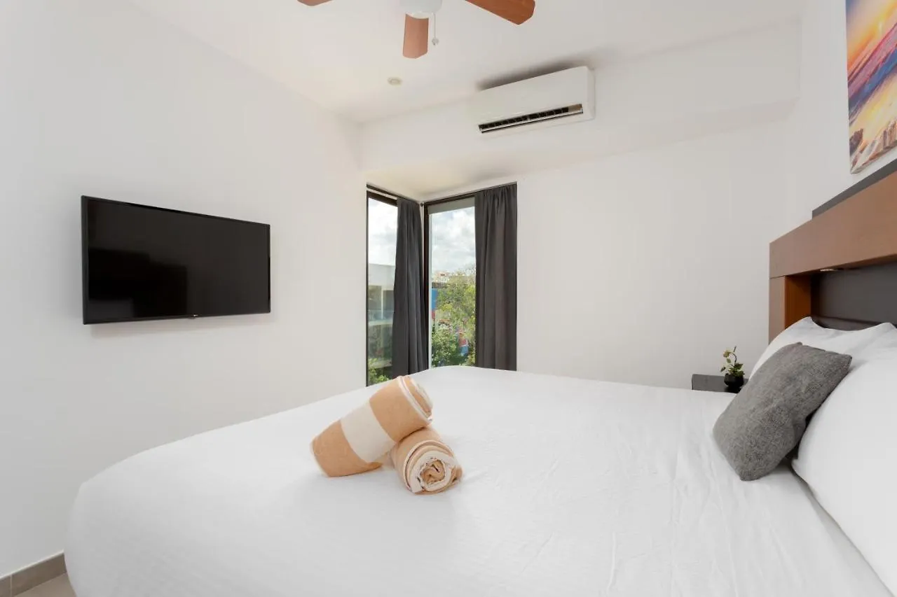 Quinto Sol 18 - Apartment Near Beach - Rooftop Pool - Aldea Zama Tulum